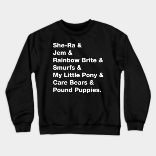 80s Cartoon Line-Up Crewneck Sweatshirt